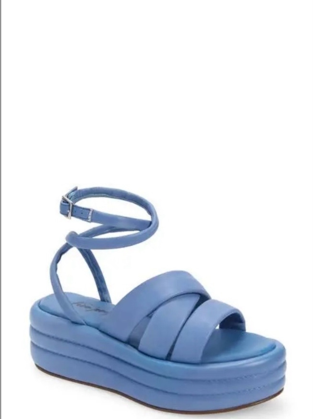 Free People Periwinkle Wrap-Ankle Platform Sandal